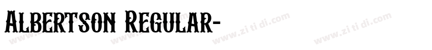 Albertson Regular字体转换